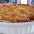 Tarte aux pêches gratinée