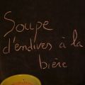 Soupe d'endives à la bière