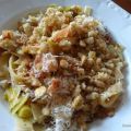 Pappardelle aux poireaux, pangrattato aux cèpes[...]