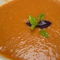 Gaspacho rouge au trois basilic