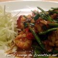 curry rouge de crevettes au basilic Thaï