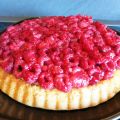 Tarte renversée aux framboises