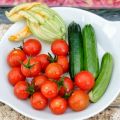 Bruschettas aux minis légumes du jardin