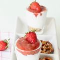 Verrine mascarpone fraises rhubarbe