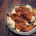 Poutine sauce barcecue au boeuf