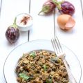 Mes oeufs brouillés aux aubergines