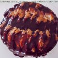 Gateau aux poires, café, chocolat et caramel
