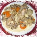 Blanquette de pilons de poulet à la crème,[...]