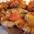 BRUCHETTA AUX CREVETTES ET À LA MANGUE (Express)