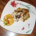 Poulet sur galette de polenta/endives[...]