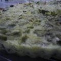 Quiche sans pâte aux poireaux et jambon