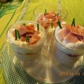 Verrine de mousse de jambon et tomate en sauce