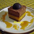 Entremets biscuit cacao, mangue, banane,[...]