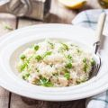 Risotto crémeux aux petits pois et dés de[...]