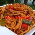 Spaghetti au boeuf haché, sauce tomate