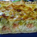 Quiche saumon poireau au lait de coco et curry