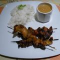 Satay de poulet avec sa sauce aux arachides