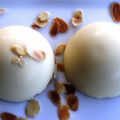 Dômes de chocolat blanc coeur de mousse passion