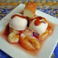 Glace aux petits suisses, pêches et brugnons,[...]