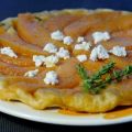 Tatin de melon au thym et au chèvre frais