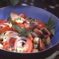 Salade de tomates et croûtons