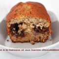 Cake à la banane et aux barres chocolatées