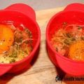 Oeuf cocotte au saumon creme et ciboulette,[...]