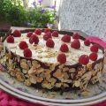 Amandes, mangue, framboises et chocolat blanc