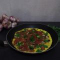 Omelette jambon champignon persil