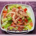 Salade légère au saumon et crevettes