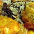 Lotte et crevettes au curry, Recette Ptitchef