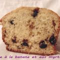 Cake à la banane et aux myrtilles