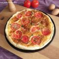 Tarte au chèvre, tomates et basilic