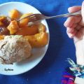 Scones garnis de pêches au sirop d'érable