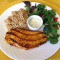 Escalopes de poulet bbq, sauce aux agrumes