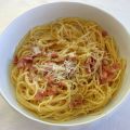 Spaghetti carbonara halal sans gluten