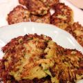 Les galettes de pommes de terre aux courgettes