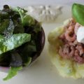 Stoemp à la ciboulette, jeunes oignons et[...]