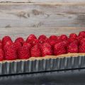 Tarte rectangle aux framboises