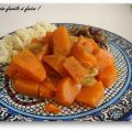 Cubes de potiron facon tajine sauce raisins[...]