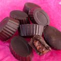 Chocolat noir fourré à la ganache framboise