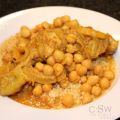 Tajine de poulet aux pois chiches