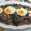Oeufs au vin rouge et champignons -[...]