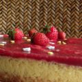 Bavarois à la pêche jaune et fraises sans[...]