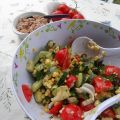 Salade de maïs, avocats et tomates