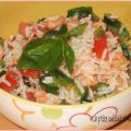 Salade fraiche riz-crevette-basilic, Recette[...]