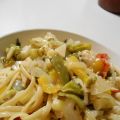Pâtes aux légumes du marché, en une casserole