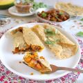 Masala dosa, crêpes indiennes aux épices,[...]