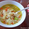 Ma soupe riz et poulet classique