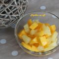 Salade de fruits exotiques : mangue, ananas,[...]